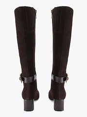Kurt Geiger London Brown Mayfair Block Knee Boots - Image 4 of 5