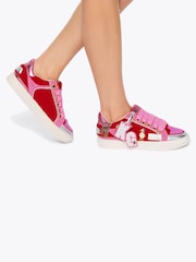 Kurt Geiger London Red Southbank Tag Slim Trainers - Image 1 of 5