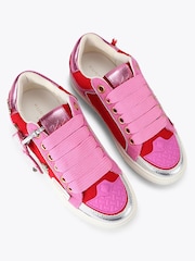 Kurt Geiger London Red Southbank Tag Slim Trainers - Image 3 of 5
