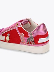 Kurt Geiger London Red Southbank Tag Slim Trainers - Image 5 of 5