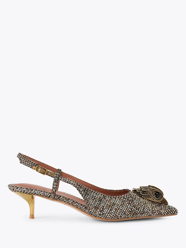 Kurt Geiger London Cream Large Eagle Sling 40 Shoes - Image 1 of 5 Kurt Geiger London Cream Large Eagle Sling 40 Shoes - Image 1 of 5