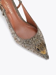 Kurt Geiger London Cream Large Eagle Sling 40 Shoes - Image 4 of 5