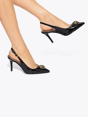 Kurt Geiger London Black Kensington Sling Sandals - Image 1 of 5