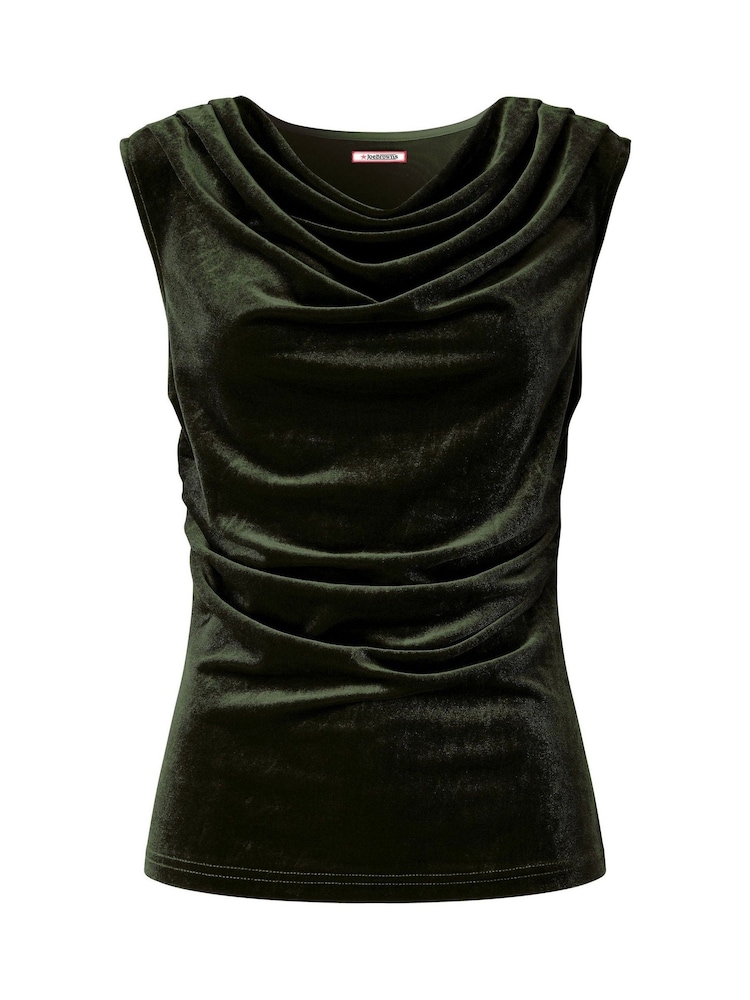 Joe Browns Green India Velour Cowl Neck Top - Image 7 of 7