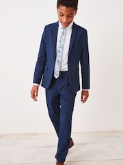Navy Blue Skinny Fit Suit: Jacket (12mths-16yrs) - Image 1 of 5