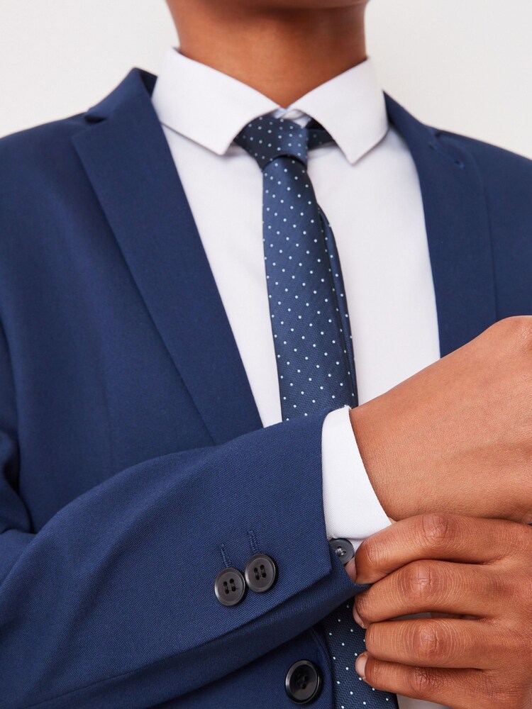 Navy Blue Skinny Fit Suit: Jacket (12mths-16yrs) - Image 5 of 5 Navy Blue Skinny Fit Suit: Jacket (12mths-16yrs) - Image 5 of 5