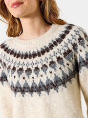 Joe Browns Cream Cosy Days Fairisle Jumper - Image 2 of 5