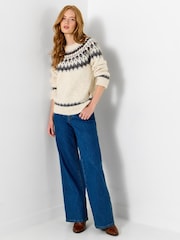 Joe Browns Cream Cosy Days Fairisle Jumper - Image 3 of 5