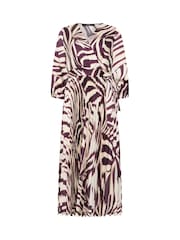 Star by Julien MacDonald Satin Plisseret Mock Wrap-kjole - Billede 5 af 6