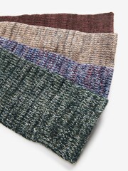 Blue/Grey/Neutral 4 Pack Textured Heavyweight Socks - Image 6 of 6