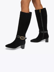 Kurt Geiger London Black Turnlock Knee Boots - Image 1 of 5