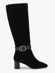 Kurt Geiger London Black Turnlock Knee Boots - Image 2 of 5