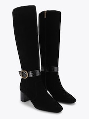 Kurt Geiger London Black Turnlock Knee Boots - Image 3 of 5