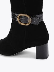 Kurt Geiger London Black Turnlock Knee Boots - Image 5 of 5