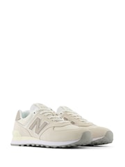 New Balance Cream Womens 574 Trainers - Image 10 of 14
