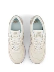 New Balance Cream Womens 574 Trainers - Image 13 of 14
