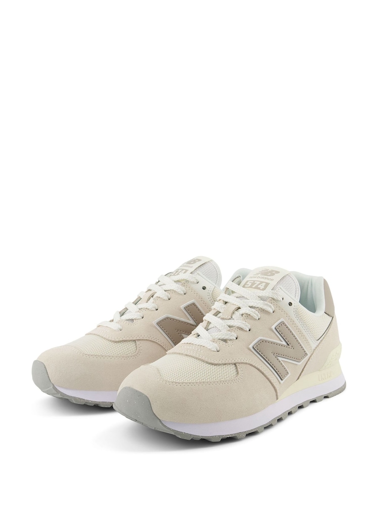 New Balance Cream Womens 574 Trainers - Image 2 of 14