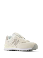 New Balance Cream Womens 574 Trainers - Image 6 of 14