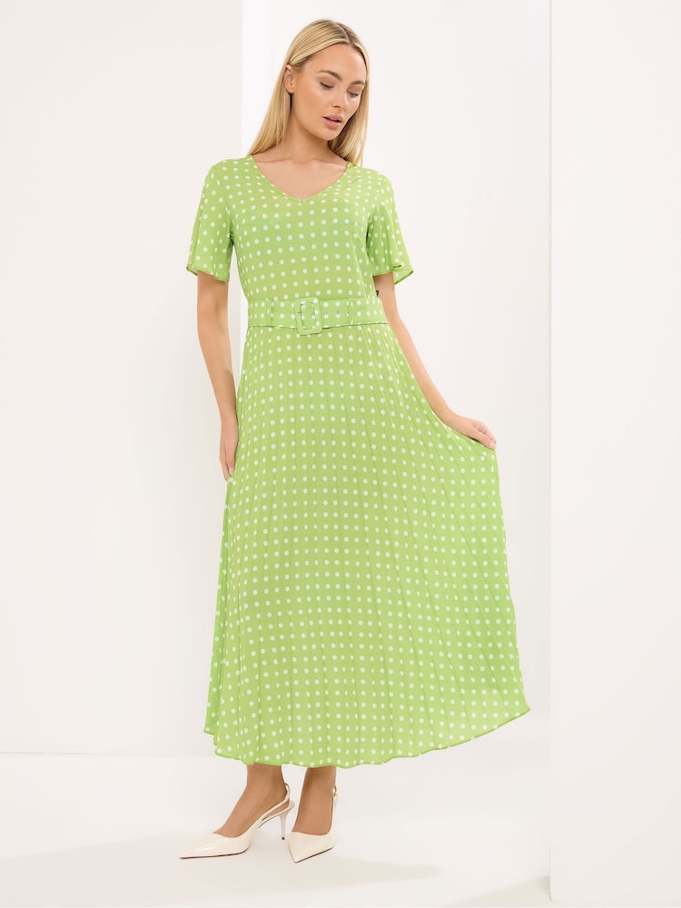グリーン - Star by Julien MacDonald Angel Sleeve Spot Dress - 画像 2 / 6