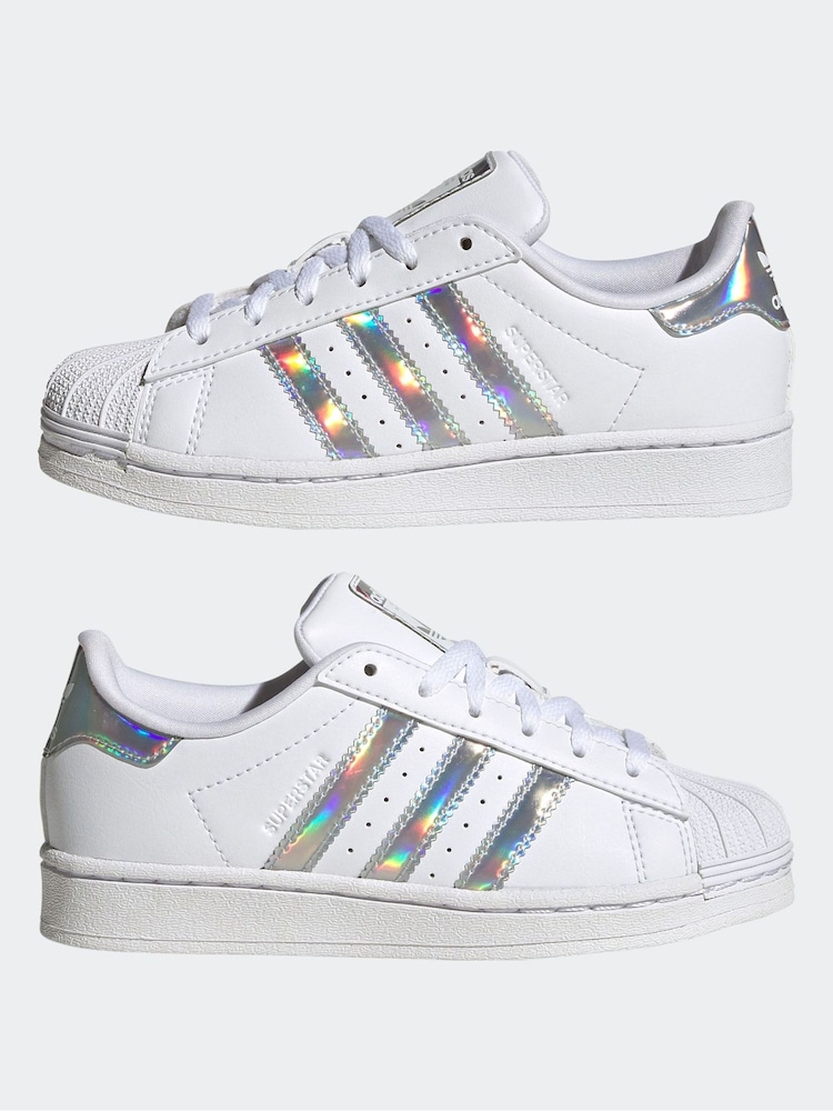 adidas Originals Superstar Kids White Trainers - Image 1 of 9