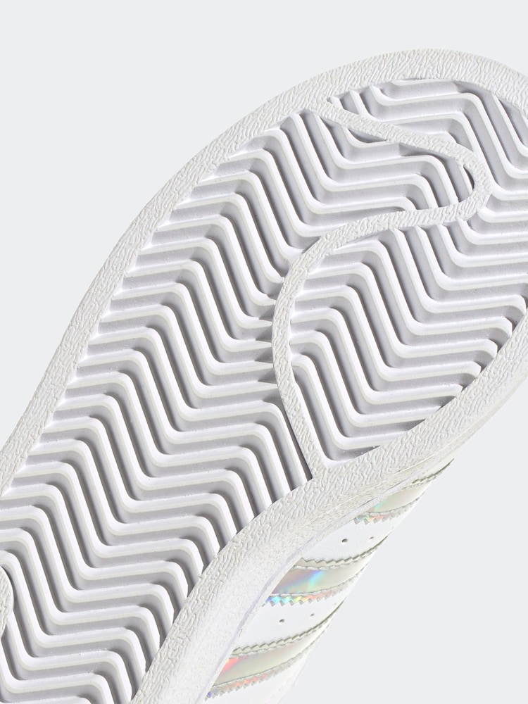 adidas Originals Superstar Kids White Trainers - Image 5 of 9