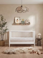 Gaia Baby All White Eos Cot & Dresser 2 Piece Nursery Furniture Set - Image 2 of 5