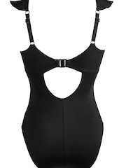 Pour Moi Black Space Frill Non Wired Swimsuit - Image 5 of 5