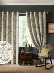 Clarissa Hulse Green Wild Chervil Eyelet Curtains - Image 1 of 2