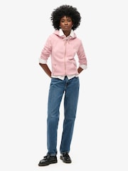 Superdry Pink Essential Logo Zip Hoodie - Image 2 of 6