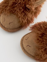 Brown Highland Cow Slippers - Image 4 of 6