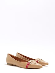 River Island Brown Pointed Snaffle Loafers - Image 2 of 4