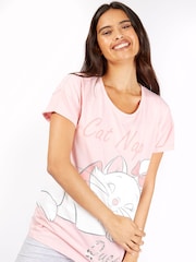 Character Grey Marie Aristocat Disney Ladies 100% Cotton Pyjamas - Image 3 of 4