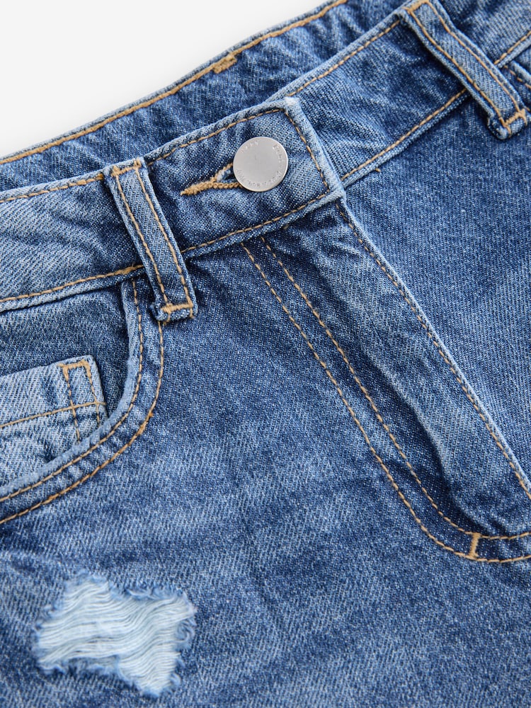 Denim, Mittelblau - Mom-Jeans aus 100 % Baumwolle im Used-Look (3–16 Jahre) - Bild 7 von 7 Denim, Mittelblau - Mom-Jeans aus 100 % Baumwolle im Used-Look (3–16 Jahre) - Bild 7 von 7