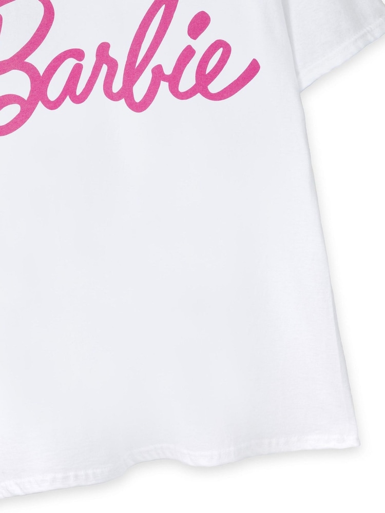Vanilla Underground White Barbie Ladies Licensing 100% Cotton T-Shirt - Image 1 of 6 Vanilla Underground White Barbie Ladies Licensing 100% Cotton T-Shirt - Image 1 of 6