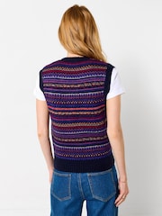 Joe Browns Freya Button Through Fairisle Vest - صورة 4 من 5