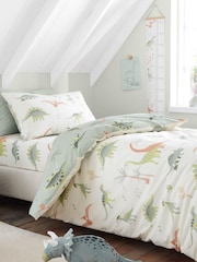 Chapter B Natural Dinosaurs Duvet Cover and Pillowcase Set - Image 1 of 4