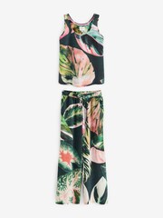 Green Leaves Viscose Vest Pyjamas - Image 5 of 9