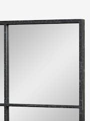 Black Metal Window Square Square Wall Mirror - Image 4 of 4