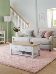 Chalk Pink Premium Cosy Shaggy Rug - Image 1 of 9