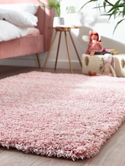 Chalk Pink Premium Cosy Shaggy Rug - Image 3 of 9
