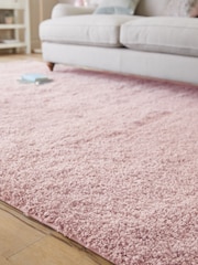Chalk Pink Premium Cosy Shaggy Rug - Image 4 of 9
