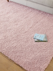 Chalk Pink Premium Cosy Shaggy Rug - Image 5 of 9
