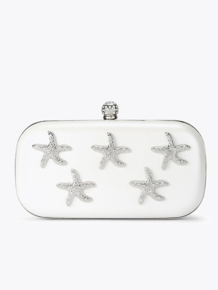 Carvela White Marina Starfish Clutch Bag - Image 1 of 5 Carvela White Marina Starfish Clutch Bag - Image 1 of 5