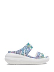 Crocs White Classic Crush Sandals - Image 1 of 5