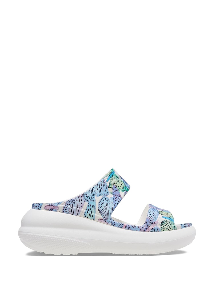 Crocs White Classic Crush Sandals - Image 1 of 5