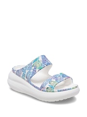 Crocs White Classic Crush Sandals - Image 3 of 5