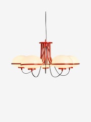 MADE.COM Red 5 Light Chandelier Piper Ceiling Light - Image 4 of 4