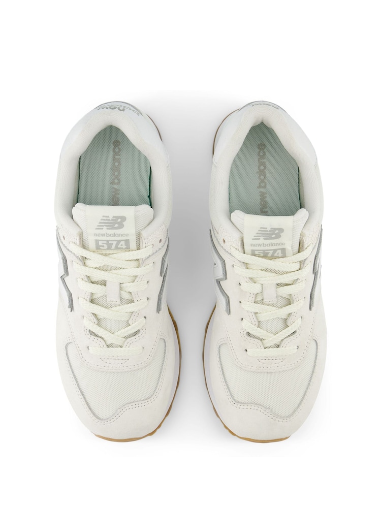 Белый - женские кроссовки New Balance 574 - Изображение 8 из 8