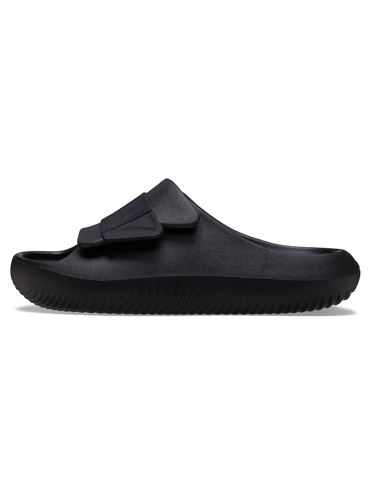 Crocs Black Mellow Luxe Recovery Slides - Image 2 of 7