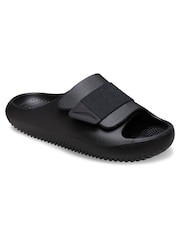 Crocs Black Mellow Luxe Recovery Slides - Image 3 of 7